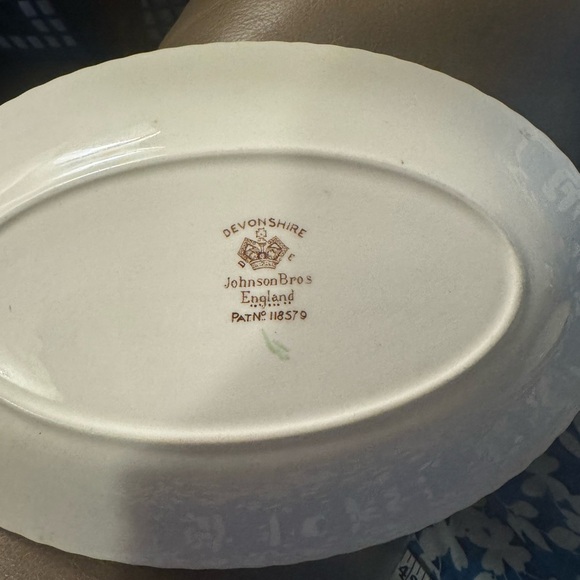 Relish Dish -Devonshire -JohnsonBros England Pat. no 118579 8”inches long - Picture 2 of 2